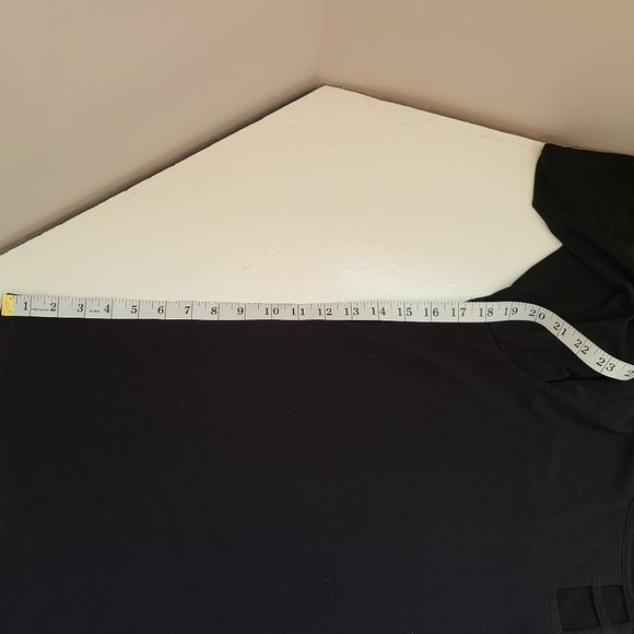 REVOLUTION (NEW) Black Asymmetrical Tunic w/Cutout Sleeves - Picture 7 of 8